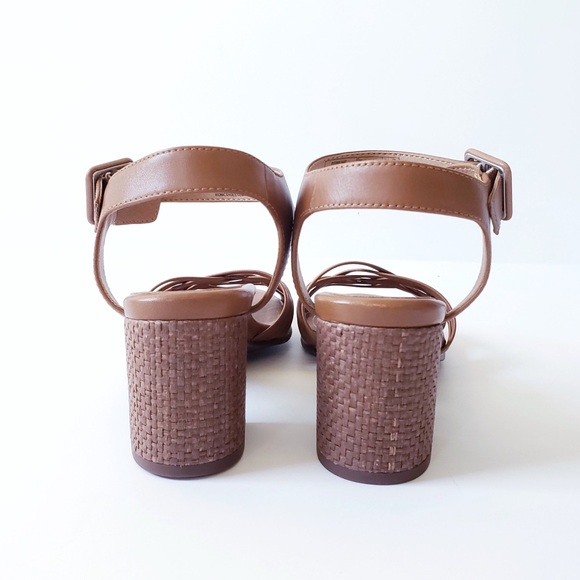 Vionic Peony Leather Woven Strappy Sandal Tan 7.5 - Picture 4 of 9